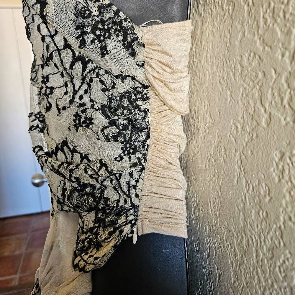 Anthropologie Dolan One-Shoulder Lace Top - Picture 7 of 11